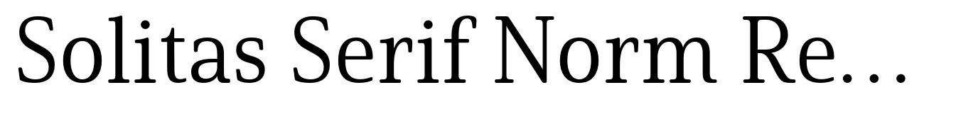 Solitas Serif Norm Regular